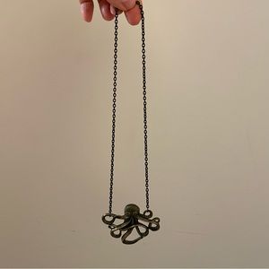 Brass Octopus Chain Necklace